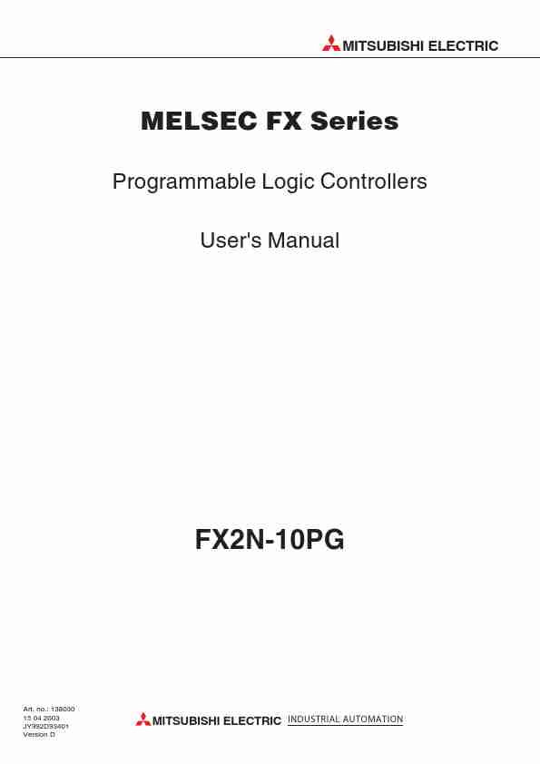 MITSUBISHI ELECTRIC FX2N-10PG-page_pdf